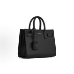 SAINT LAURENT SAC DE JOUR distressed embossed Logo, golden lock, pendant, versatile for commuting, organ bag, crossbody bag, Tote bag, Tote bag, shopping bag, single-shoulder handbag, black for women